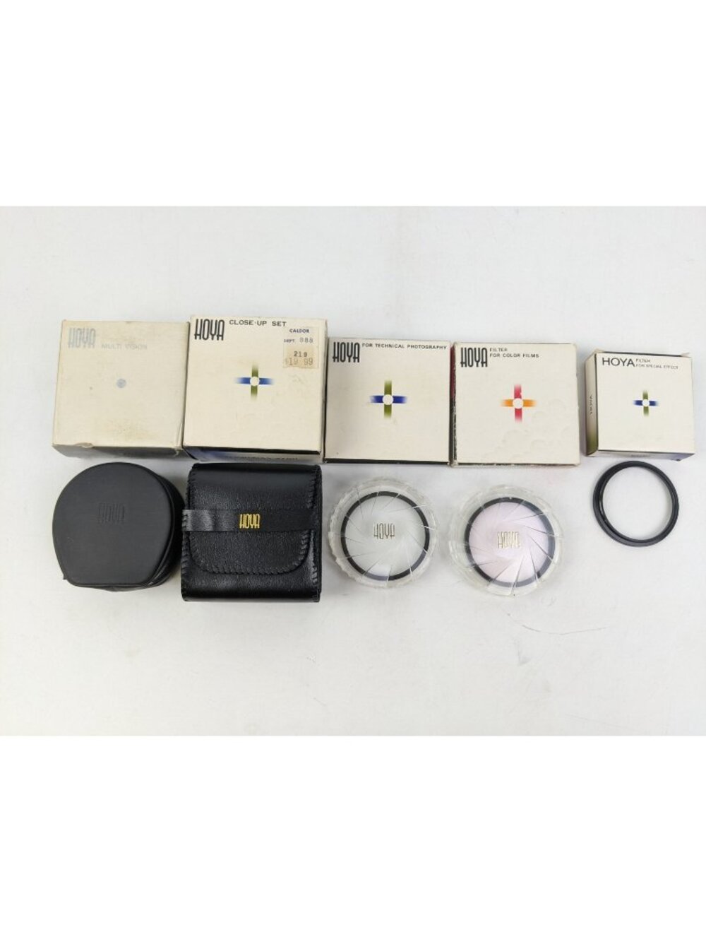 Vintage Hoya Lens Filter Lot w/ Cases & Boxes 55mm Close Up Technical Color SFX
